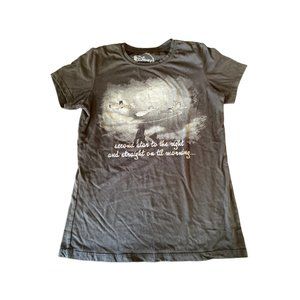 Black Disney Peter Pan Second Star to the Right T Shirt Youth Size L
